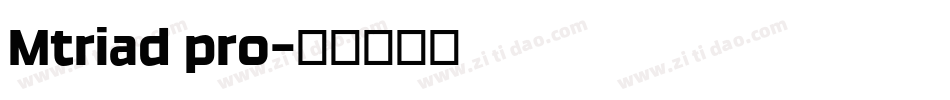 Mtriad pro字体转换